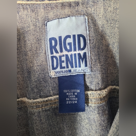 Rigid Denim Jacket Size 22/24 unisex- Vintage - Picture 3 of 3